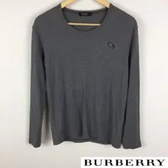 美品 BURBERRY BLACK LABEL 長袖Tシャツ グレー サイズ2