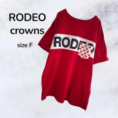 RODEO CROWNS 半袖Tシャツ レッド 星柄ポケット Fのサムネイル
