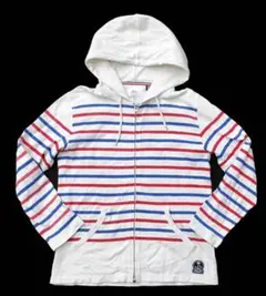 フィデリティ×アーバンリサーチ パーカー Mサイズ (白×青×赤) 長袖