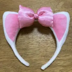 ねこ耳カチューシャ ピンクと白