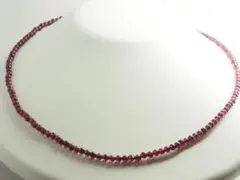 素敵な色味天然ガーネットネックレス　シルバークラスプ　48cm