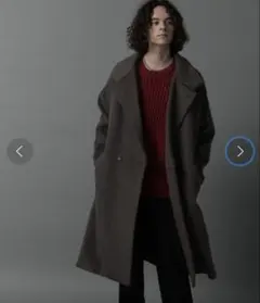 【HARE】マルチWAYウールダブルコート チャコールグレー M