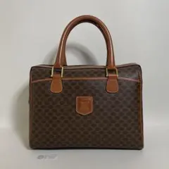 美品】CELINE ハンドバッグ ミニボストンバック マカダム柄 トリオンフ