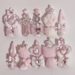 地雷系❤︎量産型❤︎サブカル❤︎ピンク❤︎ねこ❤︎平成女児❤︎現品販売❤︎ネイルチップ