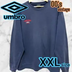 超希少 Umbro アンブロ 00s ヴィンテージ スウェット XXL ネイビー