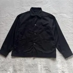 ジーユー GU シェフジャケット 【M】 黒 メンズ アウター ダブルポケット