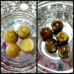 美麗 タイガーアイ 12ミリ & 6ミリ