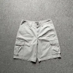 カーゴショートパンツ　ベージュ　ミリタリー　カジュアル　アウトドア　メンズ