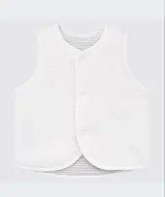 ユニクロ　ボアフリースリバーシブルベルト　白　ボーダー　70