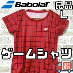 【早い者勝ち✨】バボラ レディース 半袖 ゲームシャツ L 総柄 レッド系 赤のサムネイル