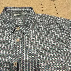 stone park 幾何学模様 半袖シャツ 古着　ビンテージ ポリエステル