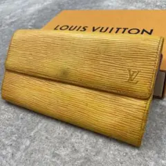 【微美品】ルイヴィトン　長財布　インターナショナル　エピ　黄色　レザー