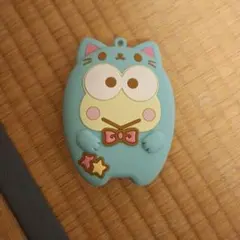 猫キャラクターキーホルダー 水色