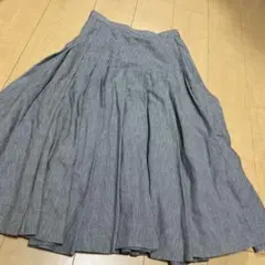 美品 マドモアゼルノンノンパパス ロングスカート リネン100% - メルカリ