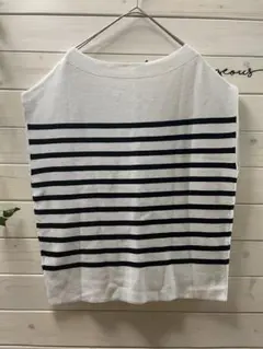 アルマデザイン フレンチスリーブ ボーダー Lサイズ 涼しげ 大きめサイズ