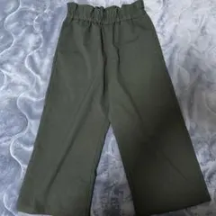 GU子供服 ブラックワイドパンツ