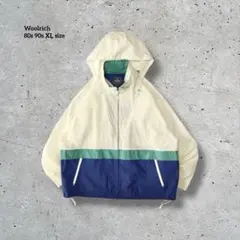 1*6様 80s90s古着Woolrich ナイロンジャケットXLカラーブロック