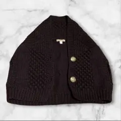 【HUMAN WOMAN】ショールカラー ニットカーディガン 厚手 ウール系