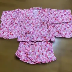 子供用浴衣ドレス　ピンク 花柄 サイズ120