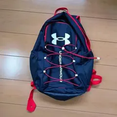 アンダーアーマー スポーツリュック UAハッスル ネイビー×レッド 26L 美品