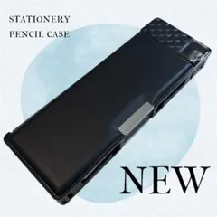 筆入れ　筆箱　両面開き　小学生　無地　黒　ブラック　ペンケース　男の子