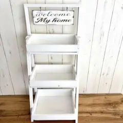 木製 3段シェルフ Welcome My homeのサムネイル