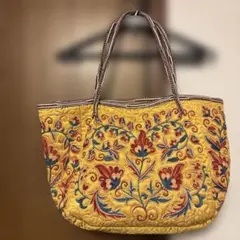 花柄刺繍トートバッグ