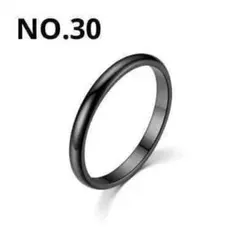 NO.30 指輪 幅2mm チタンリング シンプル　ブラック