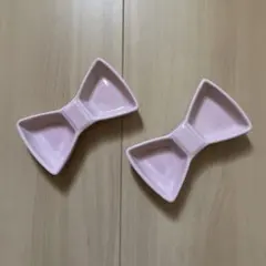 リボン型小皿 2個セット ピンク　セリアのサムネイル