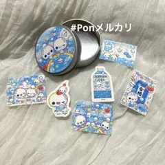 値下げ‼️ 平成レトロ　あわわちゃん　缶　ステッカー　フレークシール