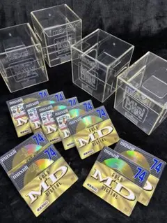 맥셀 골드 MD 74분 MD 9매 ☆ 10매 보관용 투명 케이스 x 4