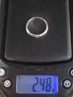 ★手作り★シルバー９２５シンプルQZ石留リング１４号