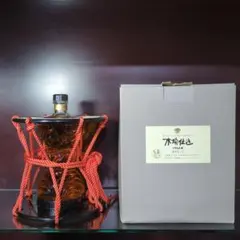 箱付き美品！サントリーピュアモルトウィスキー木樽仕込 鼓型ボトル 