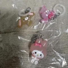 サンリオ　ゆるっとめじるしアクセサリー マイメロ　ぼんぼんりぼん くろうさ