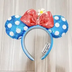 レトロ ミニー カチューシャ ブルー