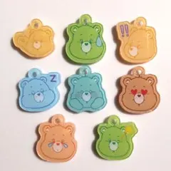 ケアベア カン付きアクリルパーツ 12個セット チャーム