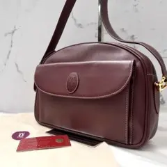◇極美品◇カルティエ　マストライン　ショルダーバッグ　ボルドー　フラップ　レザー