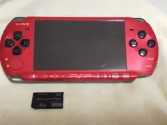 PSP 3000 レッド ブラック 本体 SDカード付き SONY