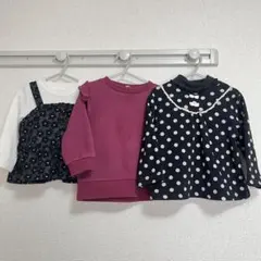 トップス　長袖　90cm 3点セット　まとめ売り　女の子　ベビー