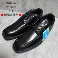 新品未使用 Wilson 軽量ビジネスシューズ 25.5cm EEE 黒のサムネイル