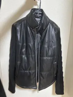 NOT4NERD Knit Sleeve Puffer Jacket レザーのサムネイル