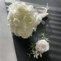 ブーケ、ブートニア　セット