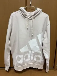 adidas アディダスベージュ フード付きパーカーＬサイズ
