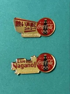 1998年 長野オリンピック コカコーラピンバッジ① - メルカリ