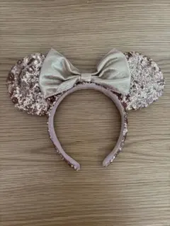 ディズニー ミニー カチューシャ ローズゴールド スパンコール