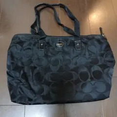 COACH トートバッグ ブラック シグネチャー