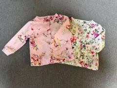 2回のみ着用 next 花柄 ロンパース 9-12m 2枚セット
