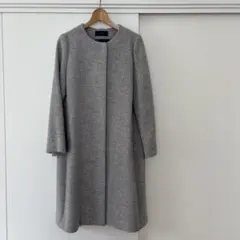 SHIPS 【38】　グレー ウール混合コート