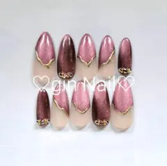 マグネットネイル　ネイルチップ　ミラーネイル　現品　 ジェルネイル　 ニュアンス