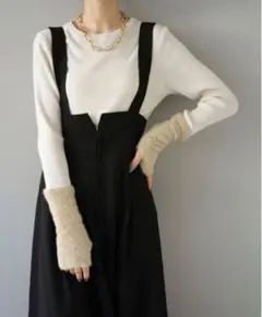 Lumier 2WAYフレアジャンパースカート　リュミエ　Free
